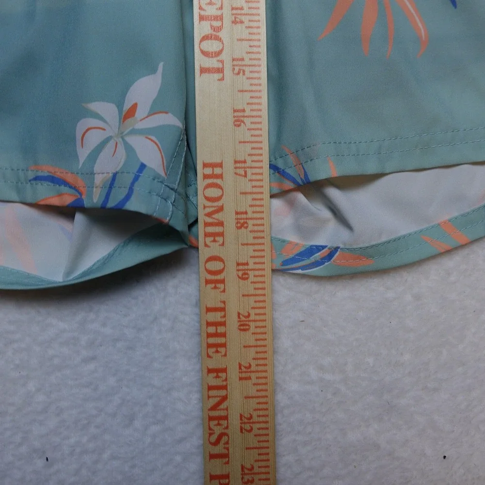 Quiksilver Swim Trunks Men 2XL Jade Grey Tropical Floral Board Shorts QSM15VL049